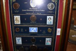 A limited edition coin collection with frame for the Queen Mother with certificate