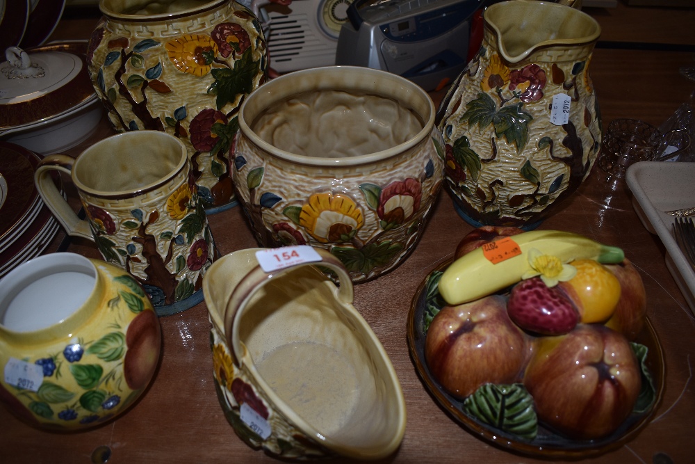 A selection of ceramics in the Indian tree design by Wood