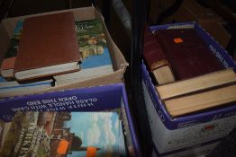 A selection of hardback text and reference books over three boxes