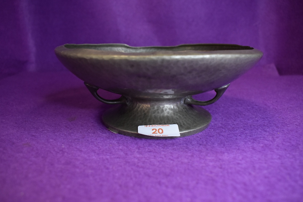 A Tuderic pewter footed bowl or tazza.