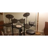 Roland TD-6V Electric Drum Kit/ Module. Pads, pedals, frame, stands, leads and stool included 4 x