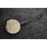 An early 20th Century five string banjo, 'The Windsor Popular Model 1', Castle Works, Birmingham,,