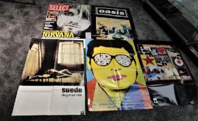 A large selection of Brit Pop era posters , Select magazine and more - they are all double sided