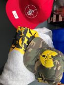 A lot of Hip Hop interest attire with two baseballs caps - Wu Tang and Public Enemy and a Wu Tang