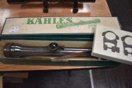 A vintage Carl Zeiss Zielvler no 12570 sniper or rifle scope