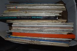 A selection of vinyl LP records of classical interest.