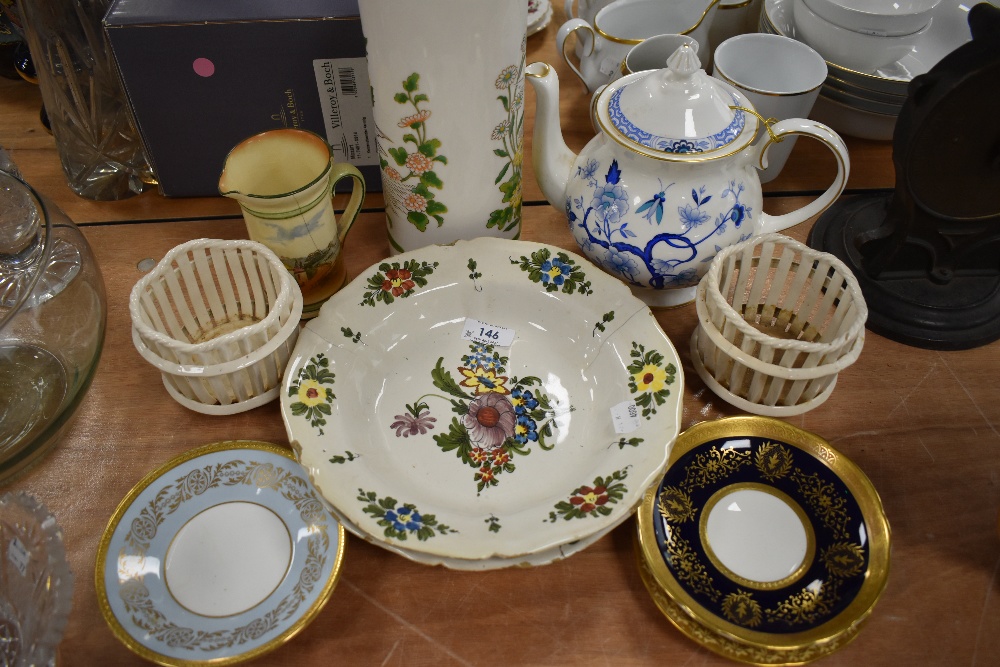 A small lot of ceramics including vases,tea pot and more.AF