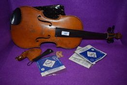 A vintage violin.