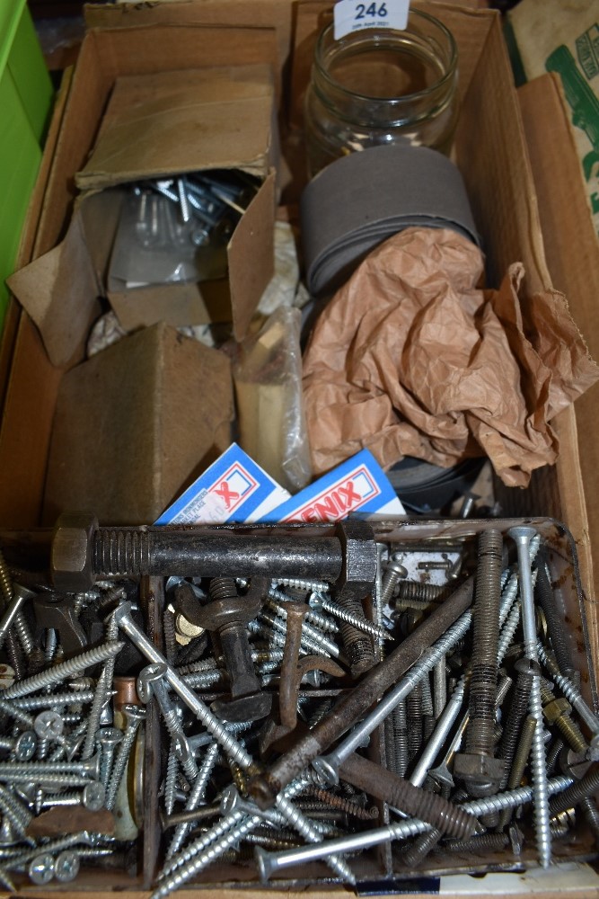 A selection of various screws nails and similar fitments