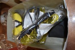 A selection of as new clay shooting safety glasses with yellow tinted lense