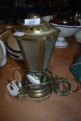 A vintage brass bodied lantern style light