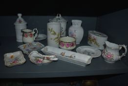 A mixed lot of ceramics including Aynsley and Royal Crown Derby.
