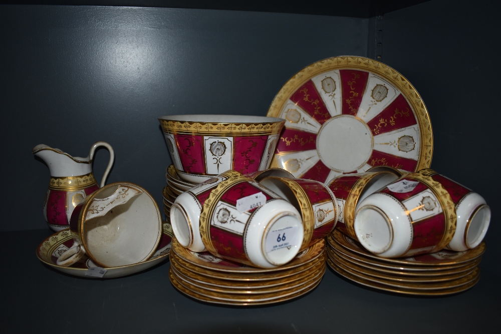 A collection of vintage cups and saucers, bowl,plate, jug and moustache cup.