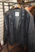 A retro Christian Dior mens leather jacket,size 48.