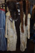 A vintage Springs of Blackpool fur coat, a fox fur stole and two mink collars/tippets.