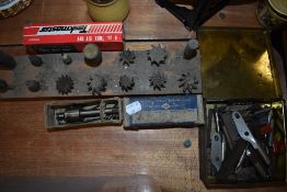 A selection of machine workshop heavy duty boring bits and similar drill bits