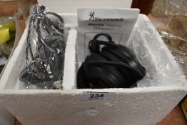 A pair of as new hunters Browning Protection safety ear defenders