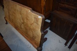 An early 20th Century walnut bedstead, width approx 137cm