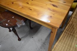 A vintage pine kitchen table, approx. 120 x 75cm