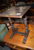 A vintage oak occasional table in the refectory style, width approx. 31cm