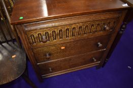 A Priory style bedroom chest of small proportions, width approx. 70cm