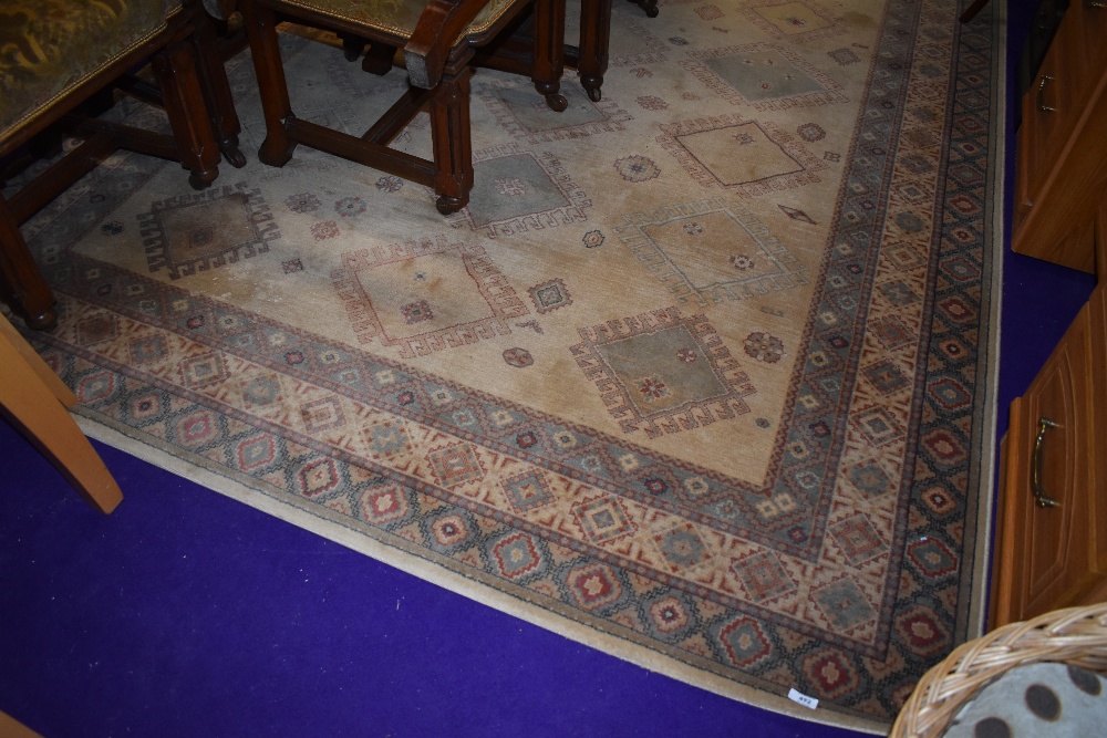 A modern carpet square , possibly Belgian, approx. 3m x 2m