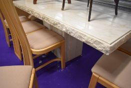 An interesting part polished marble effect concrete dining table (please note is VERY heavy),