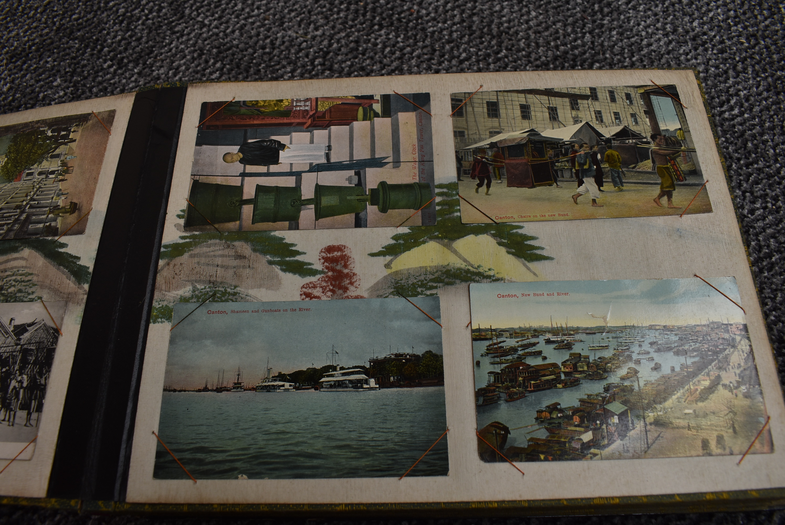 A large Chinese Postcard Album containing early Hong Kong & Chinese Postcards including street, - Image 20 of 32