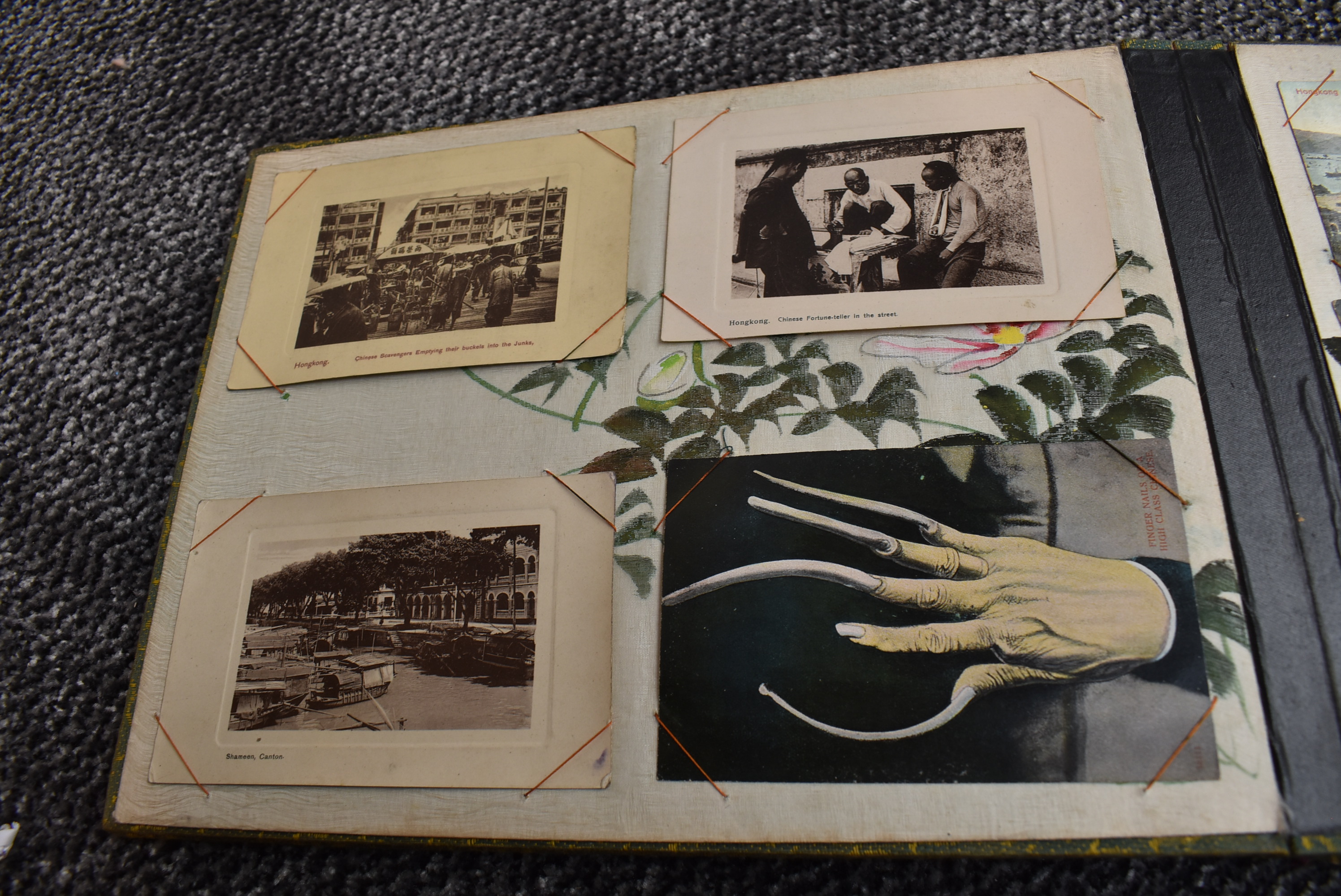 A large Chinese Postcard Album containing early Hong Kong & Chinese Postcards including street, - Image 21 of 32