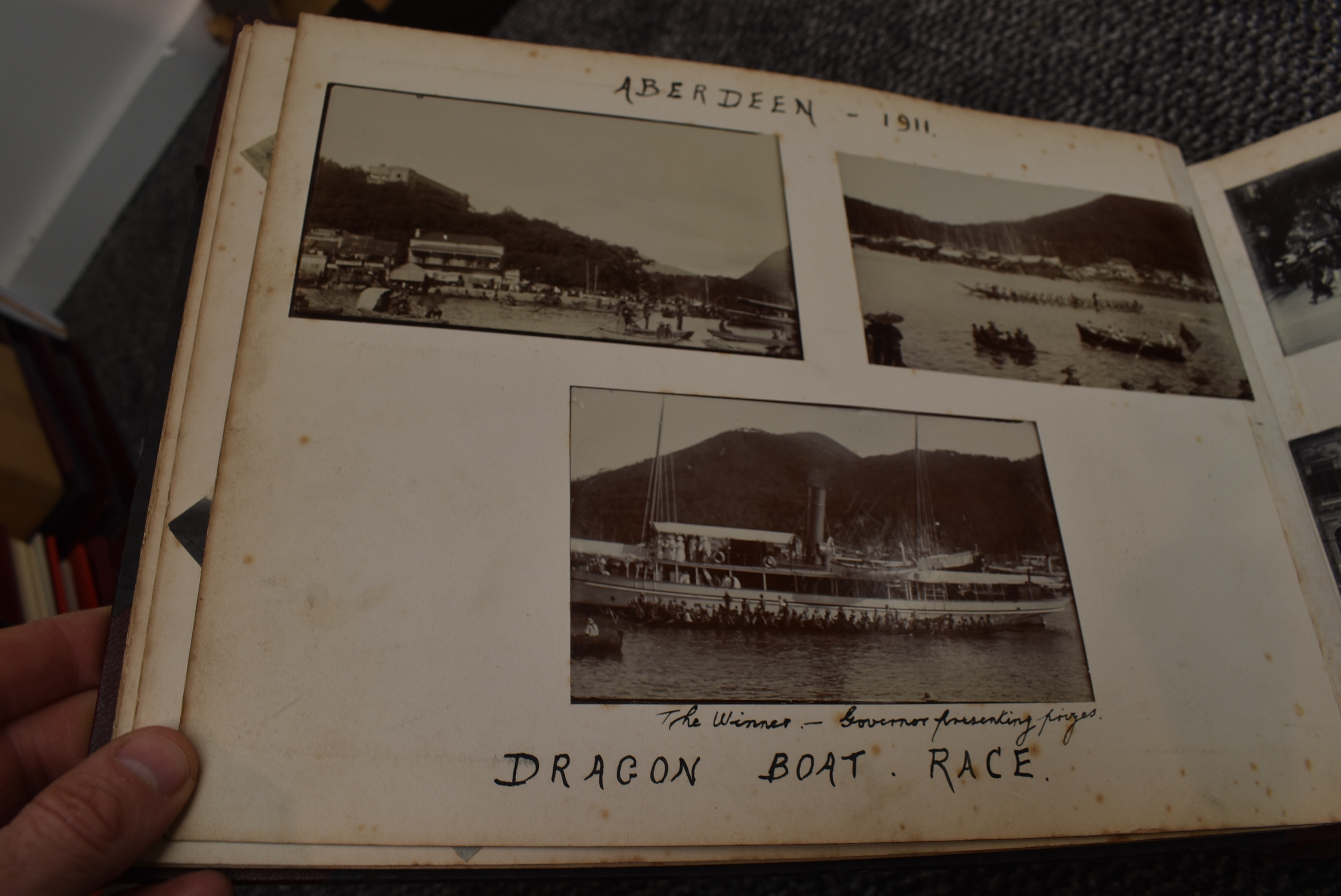 A large Chinese Postcard Album containing early Hong Kong & Chinese Postcards including street, - Image 9 of 32