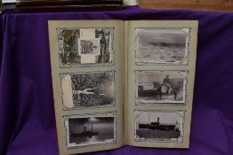 A vintage Postcard album containing approx 200 cards including Midland Railways, Real Photo's of