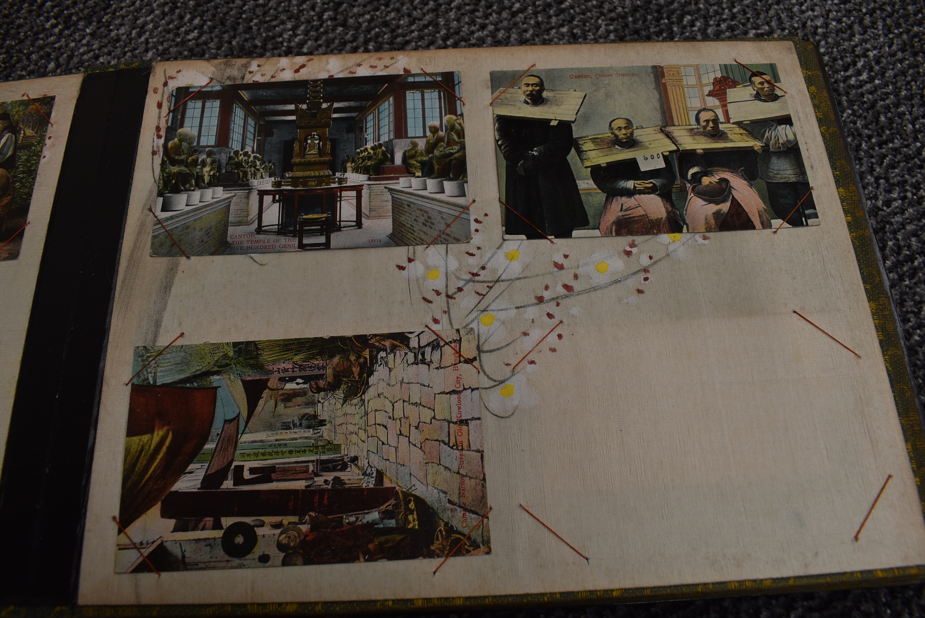 A large Chinese Postcard Album containing early Hong Kong & Chinese Postcards including street, - Image 26 of 32