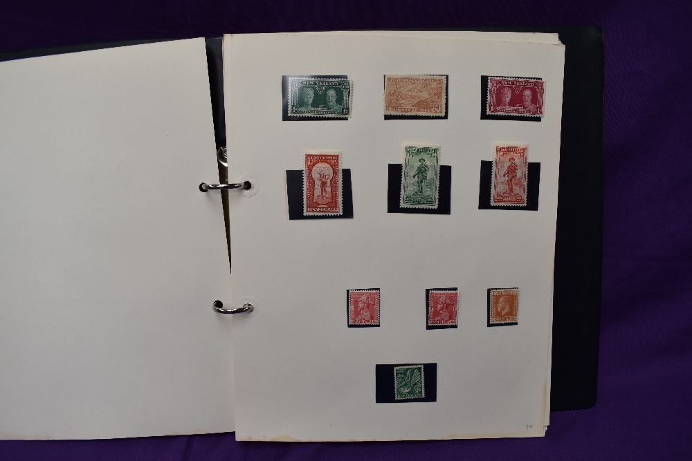 An album of Mint New Zealand Stamps, 1935-1960's including 1935 Silver Jubilee Set, 1938-44 George