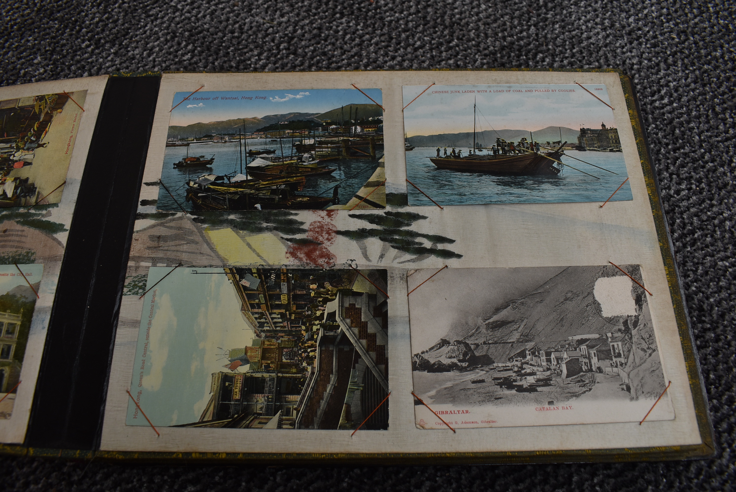 A large Chinese Postcard Album containing early Hong Kong & Chinese Postcards including street, - Image 24 of 32