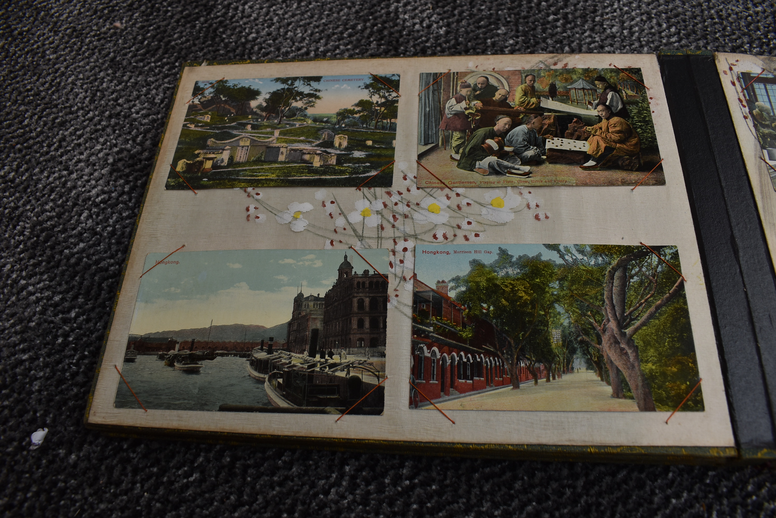 A large Chinese Postcard Album containing early Hong Kong & Chinese Postcards including street, - Image 25 of 32