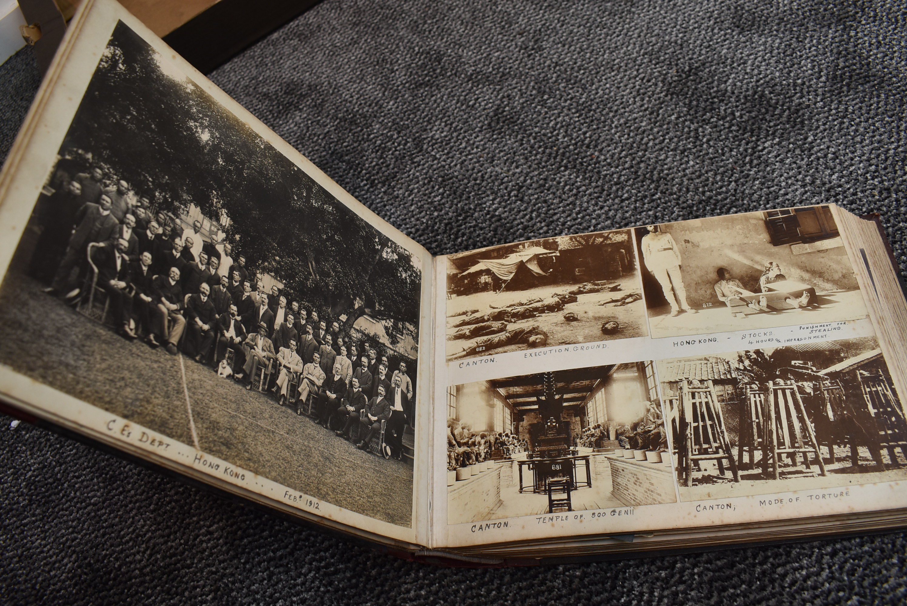 A large Chinese Postcard Album containing early Hong Kong & Chinese Postcards including street, - Image 11 of 32