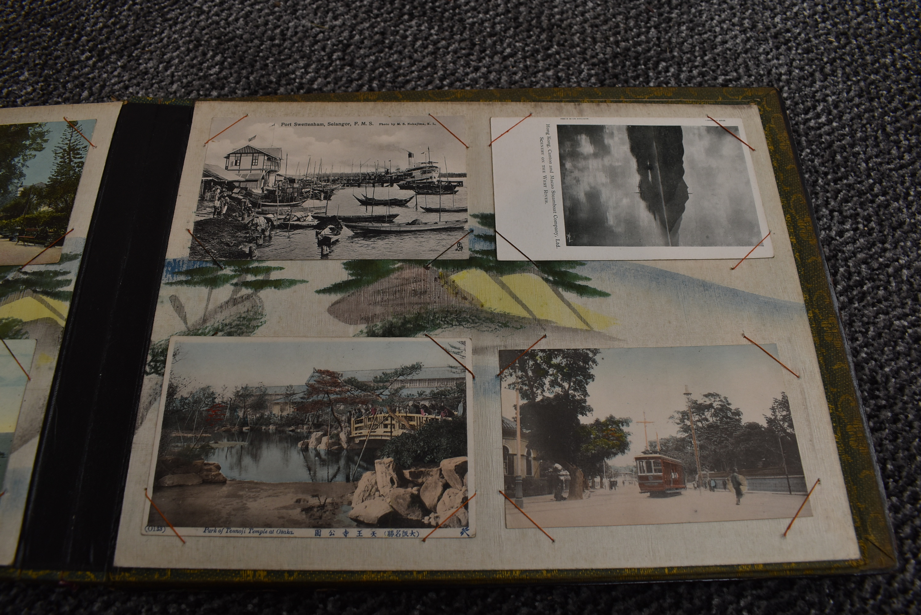 A large Chinese Postcard Album containing early Hong Kong & Chinese Postcards including street, - Image 32 of 32