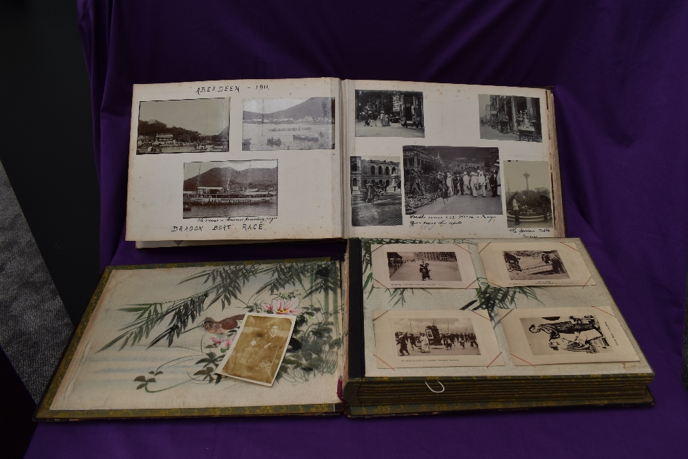 A large Chinese Postcard Album containing early Hong Kong & Chinese Postcards including street,