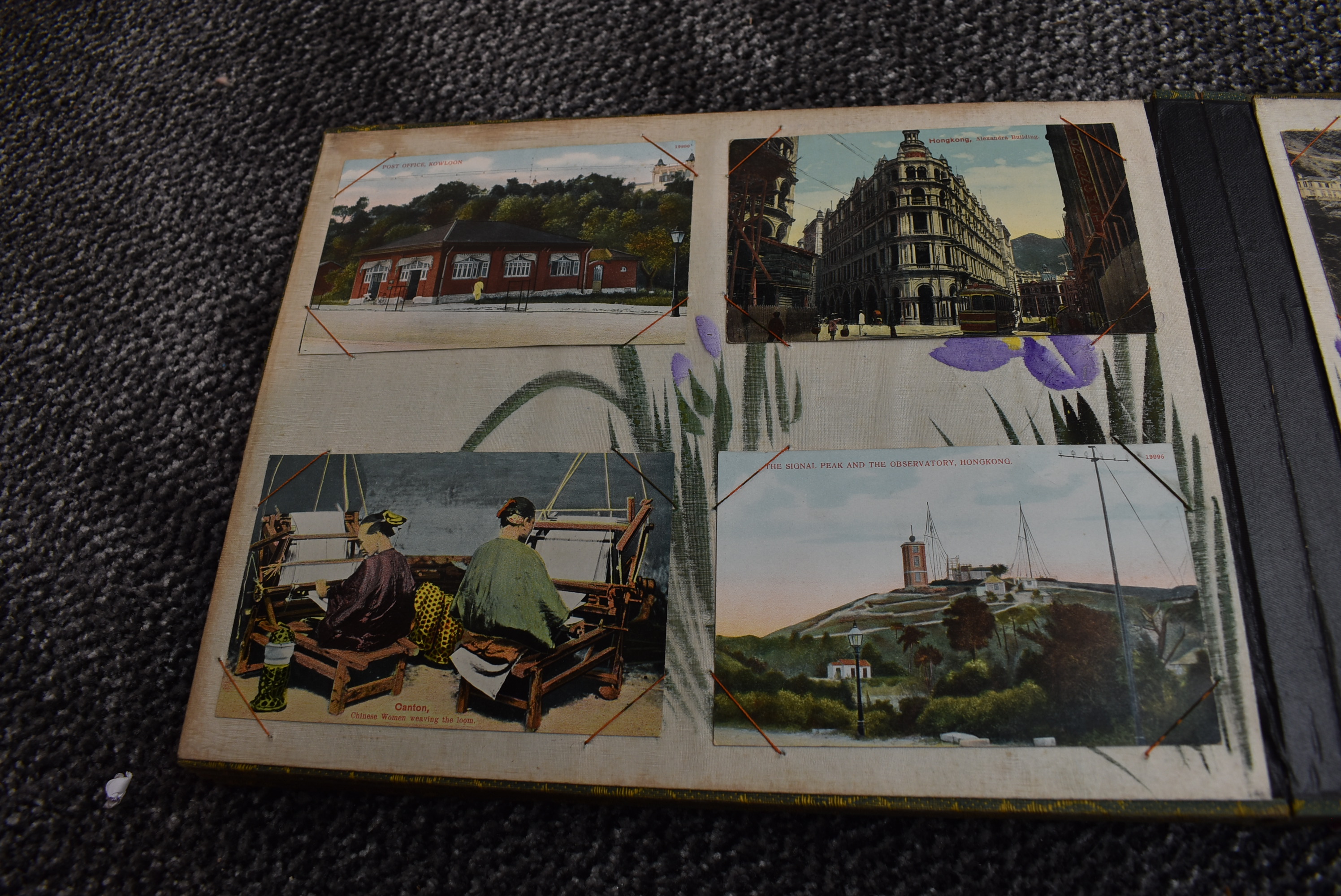 A large Chinese Postcard Album containing early Hong Kong & Chinese Postcards including street, - Image 29 of 32