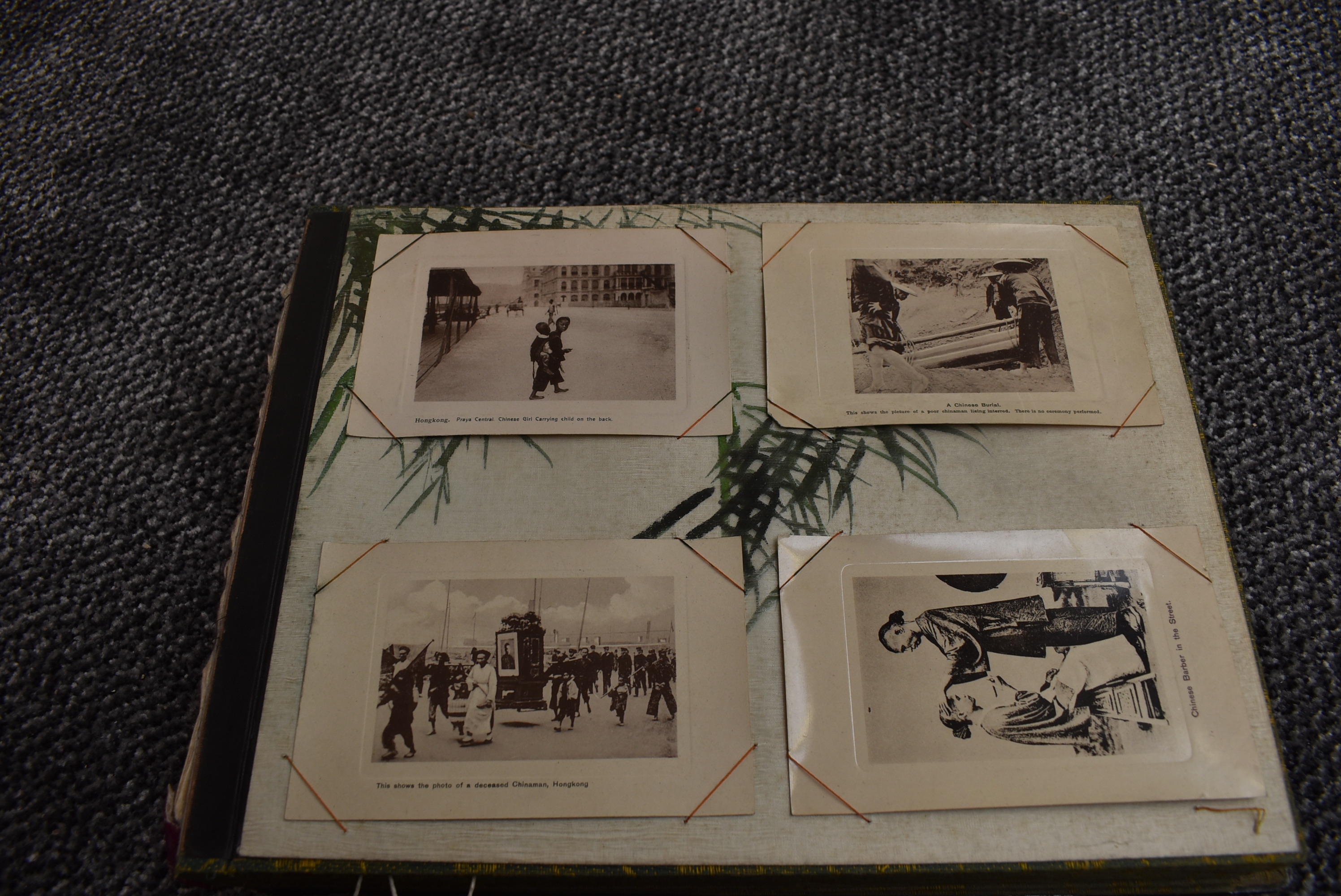 A large Chinese Postcard Album containing early Hong Kong & Chinese Postcards including street, - Image 18 of 32
