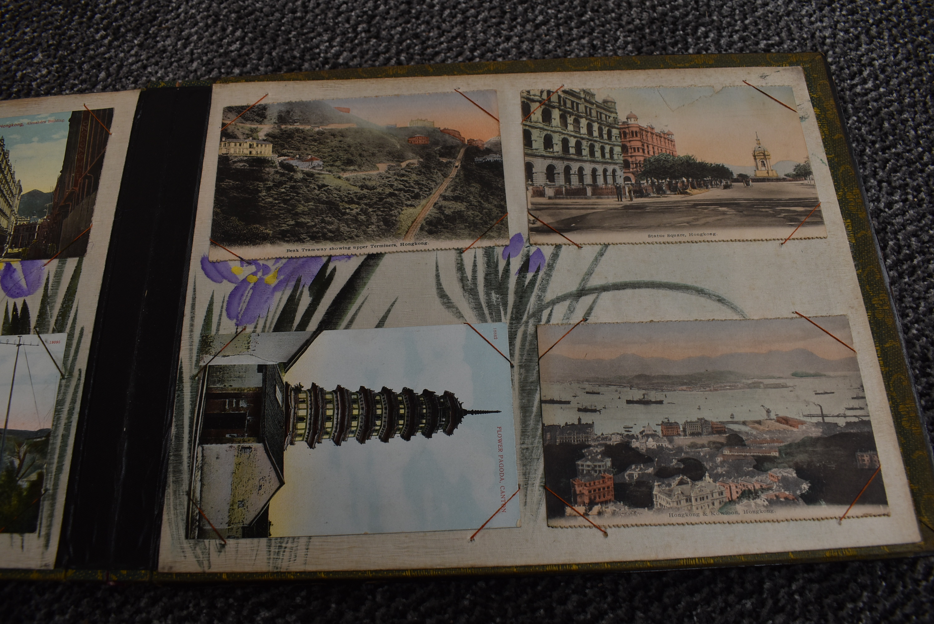 A large Chinese Postcard Album containing early Hong Kong & Chinese Postcards including street, - Image 30 of 32
