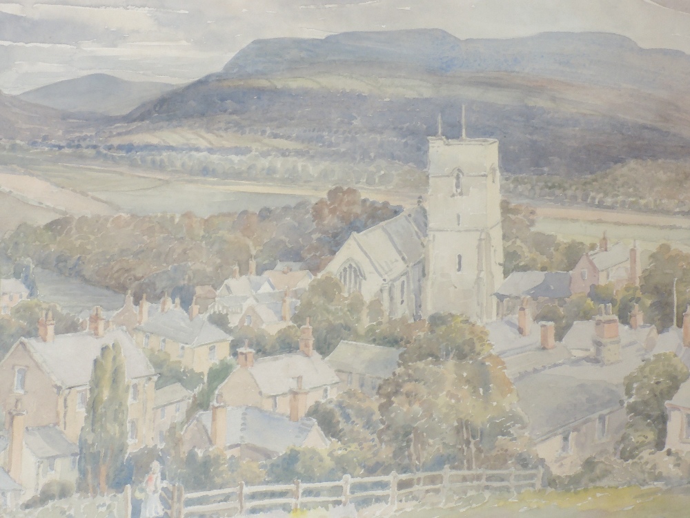 A watercolour, Leonard Rigby, Presteigne Wales, initialled, and attributed verso, 34 x 46cm, plus - Image 2 of 4