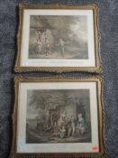 A pair of engravings, after W R Bigg, Shipwreck'd Sailor Boy and The Sailor Boy's Return, dated