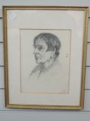 A sketch, A Maude Parsons, Lucy The Undefeated, portrait, signed and attributed verso, 27 x 20cm,