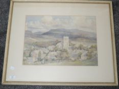A watercolour, Leonard Rigby, Presteigne Wales, initialled, and attributed verso, 34 x 46cm, plus