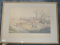 An engraving, after Ben Tally Ho, Easter Monday, View near Epping, hunt interest, dated 1817, 35 x