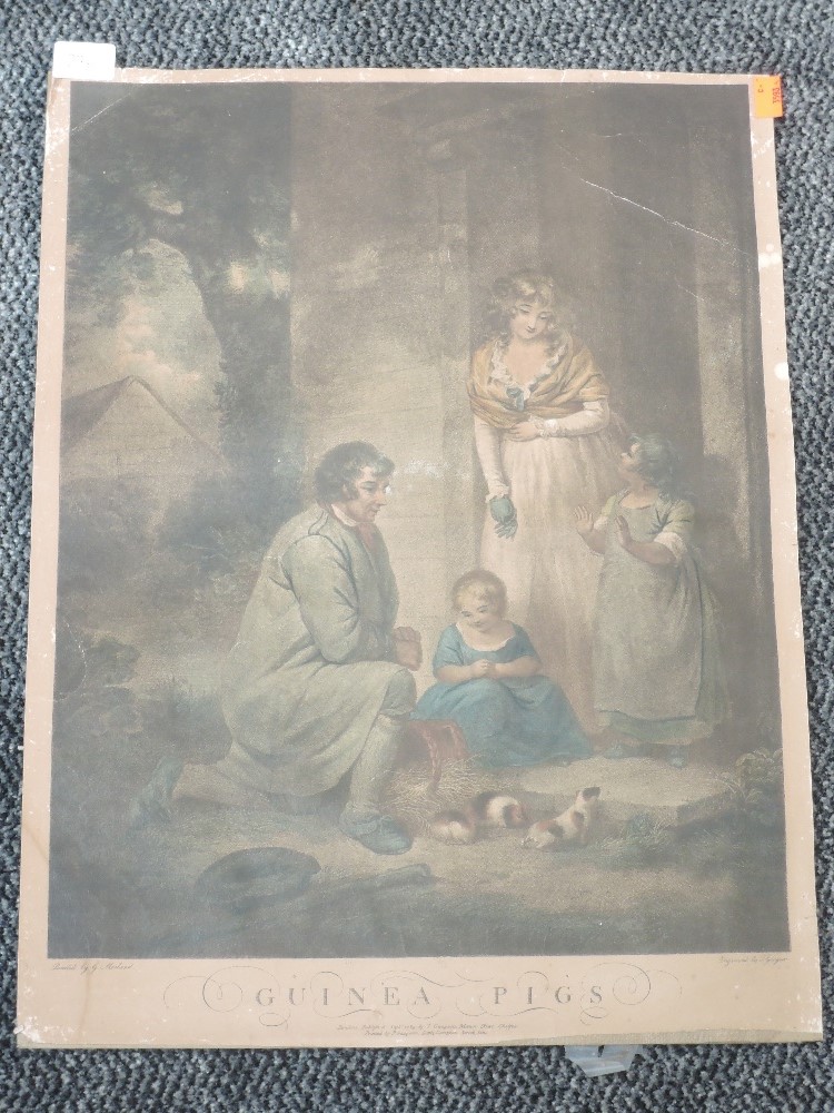 A pair of prints, in the style of George Morland, Morning and Evening, each 43 x 55cm, plus frame - Image 3 of 3