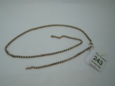 A yellow metal fancy link chain (AF) no marks, tests as 9ct gold, approx 7.8g