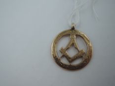 A 9ct rose gold Masonic charm, approx 5.9g