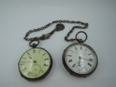 A Victorian silver key wound pocket watch by John Myers & Co ltd, Westminster Bridge Rd London,